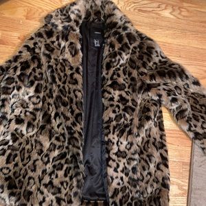 Forever 21 plush faux fur coat